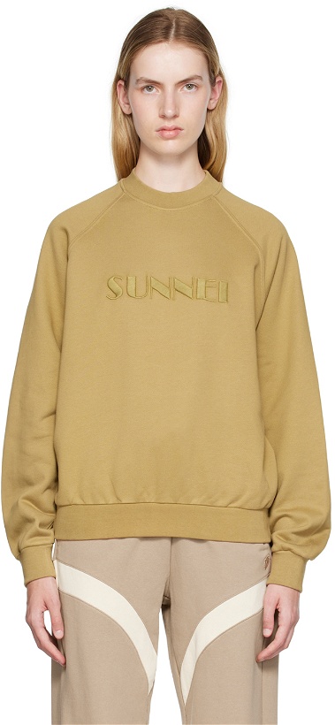 Photo: SUNNEI Khaki Embroidered Sweatshirt