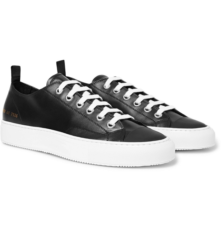 Photo: Common Projects - Tournament Leather Sneakers - Black