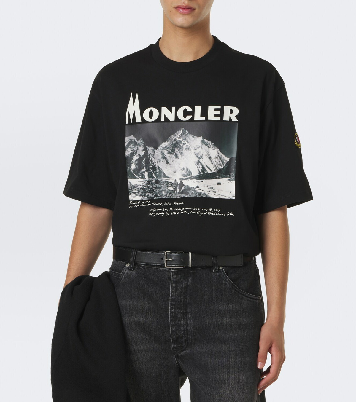 Moncler Printed cotton jersey T-shirt
