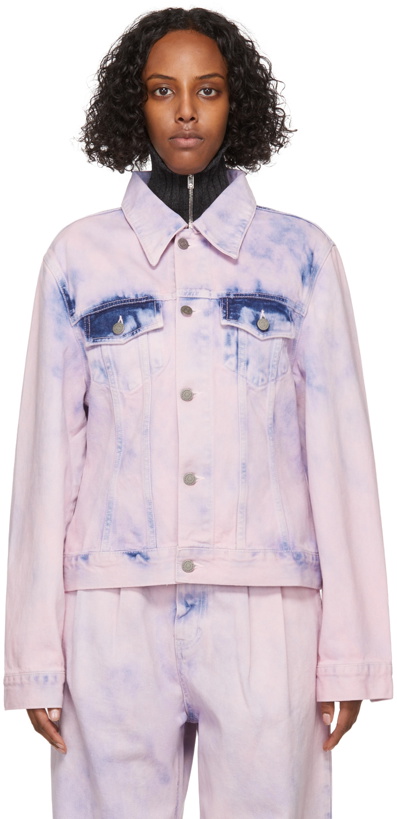 Photo: TheOpen Product Pink & Blue Denim Tie-Dye Jacket