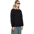 Burberry Black Check Hood Cotton Hoodie