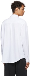 Lady White Co. White Cotton Piqué Shirt