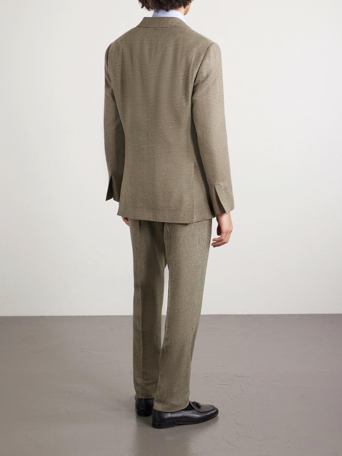 Ralph Lauren Purple label - Checked Silk, Wool and Cashmere-Blend Blazer - Green