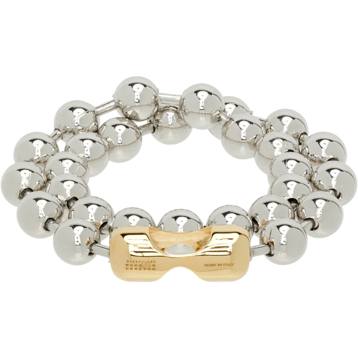 Photo: MM6 Maison Margiela Ball Chain Convertible Bracelet-Necklace