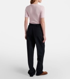 Jil Sander Cutout wool and mohair straight pants