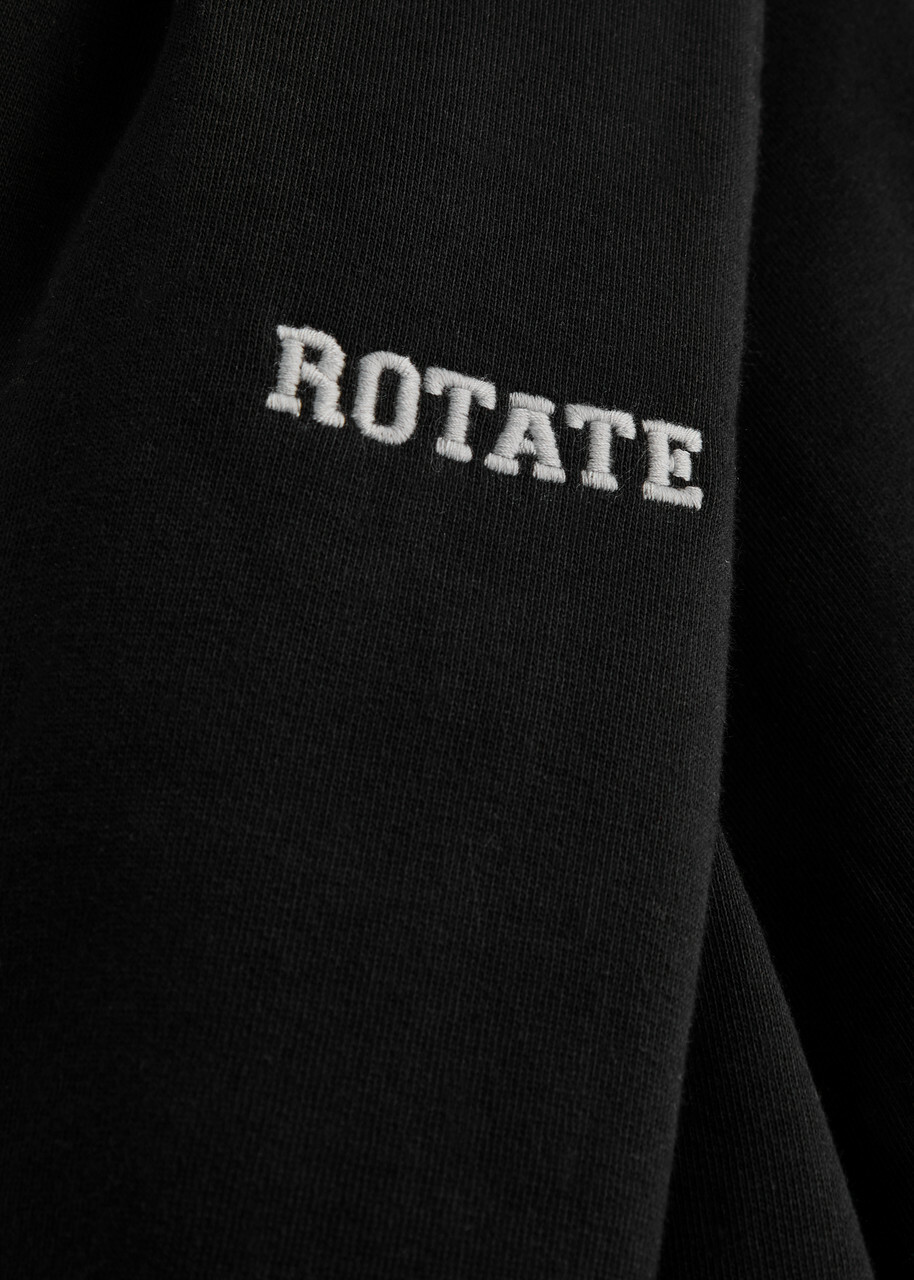 Rotate Sunday Logo Cotton Sweatpants Black
