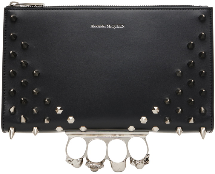 Photo: Alexander McQueen Black Skull Four-Ring Pouch