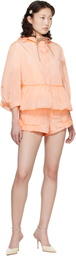 Simone Rocha Orange Frill Track Shorts