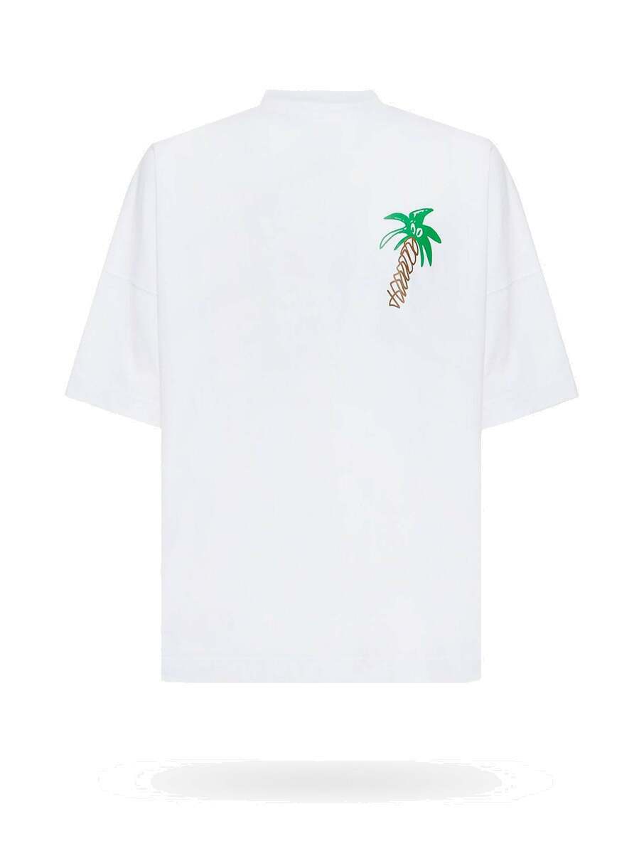 Palm Angels T Shirt White Mens Palm Angels