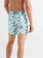 Atalaye - Carsyl Mid-Length Printed Recycled Swim Shorts - Blue