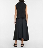 Deveaux New York - Ribbed-knit cotton-blend sweater vest