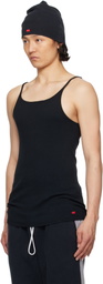 GREG ROSS Black Ribbed Tank Top