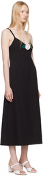 Sandy Liang Black Pilton Midi Dress