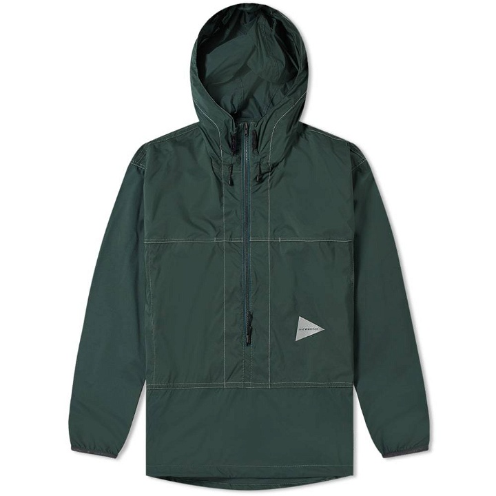 Photo: And Wander Pertex Wind Popover Jacket Green