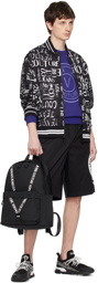 Versace Jeans Couture Black V-Webbing Backpack