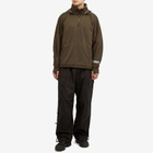 Poliquant Men's Fleece Hooded Quarter Zip Sweatshirt in Olive