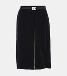 Ferragamo Zip-up belted pencil skirt