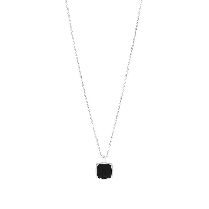 Photo: Tom Wood Men's Cushion Pendant Necklace in Onyx