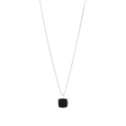 Tom Wood Men's Cushion Pendant Necklace in Onyx