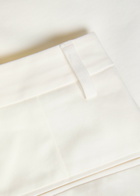 Matteau Pleated Straight-leg Stretch-twill Shorts Off White