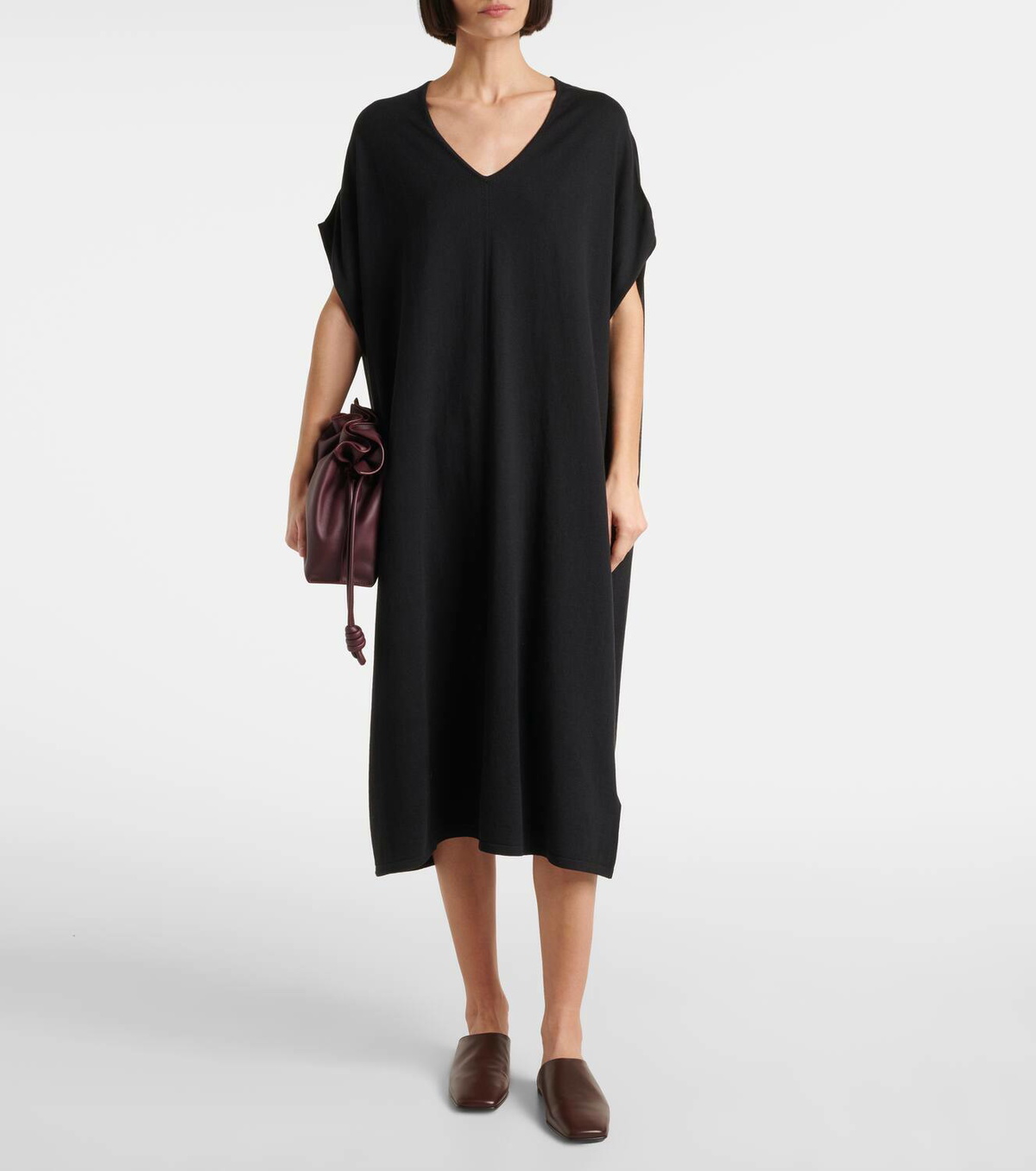 Jardin des Orangers Cotton, silk, and cashmere midi dress