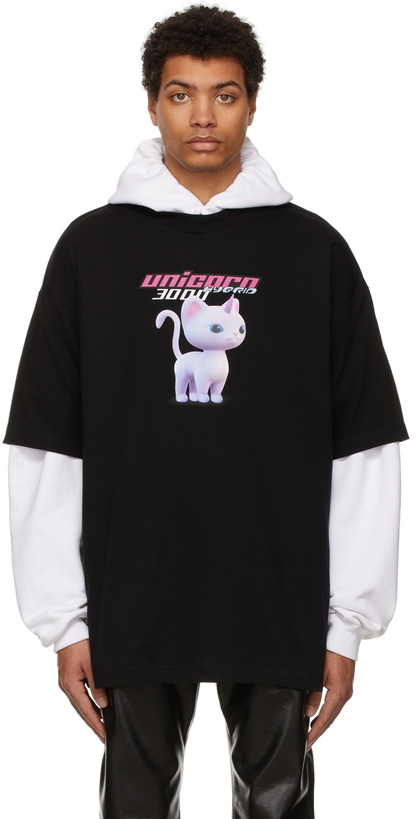 Photo: VETEMENTS Black 'Everyone Can Be A Unicorn' T-Shirt