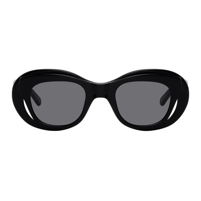 Photo: Martine Rose Navy Bug-Eye Hepburn Sunglasses