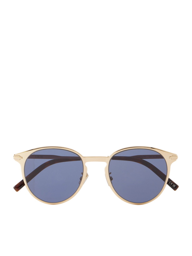 Photo: Dior Eyewear - DiorBlackSuit R8U Round-Frame Gold-Tone Mirrored Sunglasses