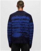 Misbhv Brushed Mohair Knit Black/Blue - Mens - Pullovers