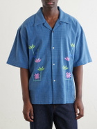 Kardo - Rohit Embroidered Cotton Shirt - Blue