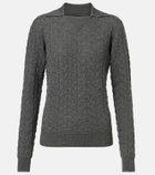 Etro Cable-knit wool polo sweater