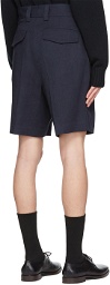 Margaret Howell Navy Linen Shorts