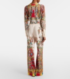 Etro Printed silk palazzo pants