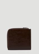 Logo Zip Wallet in Brown