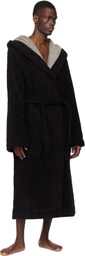 Rick Owens Black Temple Beach Bathrobe