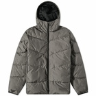 Goldwin Men's Down Parka Jacket in Khaki Grey