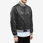 Maison Kitsuné Men's Satin Teddy Jacket in Black