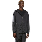 Marcelo Burlon County of Milan Black County Tape Windbreaker Jacket