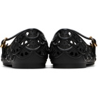 Valentino Garavani Black Ondette Rubber Ballerina Flats