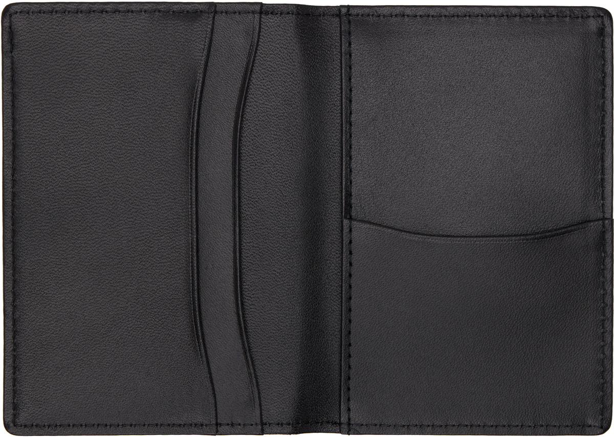 YOHJI YAMAMOTO Black Leather Card Holder