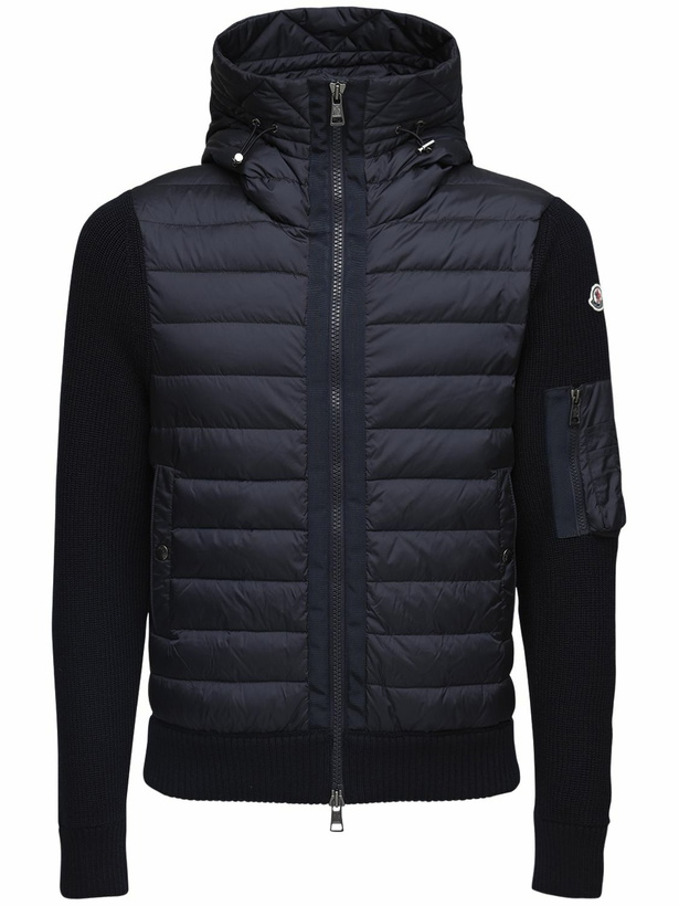 Photo: MONCLER Wool Blend Tricot Down Jacket