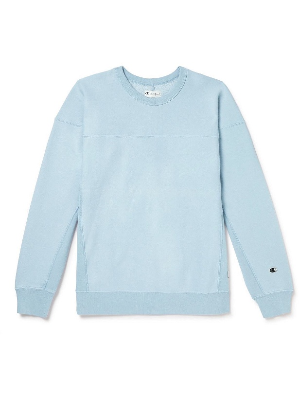 Photo: Champion - Organic Cotton-Blend Jersey Sweatshirt - Blue