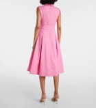 Carolina Herrera Belted twill midi dress