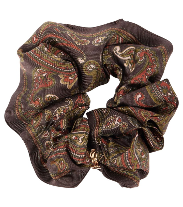 Photo: Saint Laurent Logo paisley silk scrunchie