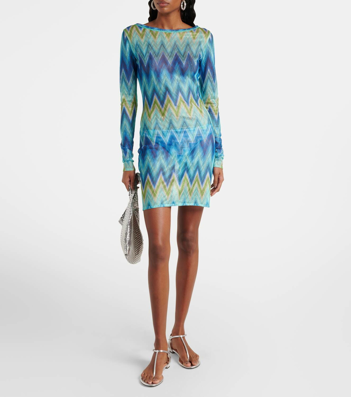 zig zag beach dress Zigzag lam beach dress in multicoloured - Missoni