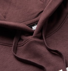 NIKE - Sportswear Club Logo-Print Fleece-Back Cotton-Blend Jersey Hoodie - Brown
