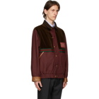 Gucci Brown and Burgundy GG Mignon Jacket