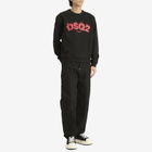Dsquared2 Men's Flames Logo Cool Fit Crew Sweat in Black