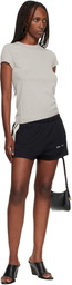 Palm Angels Black Classic Logo Track Shorts