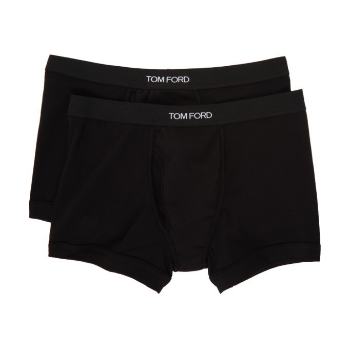 Photo: Tom Ford Two-Pack Black Cotton Boxer Briefs